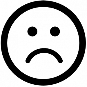 Emoticono triste: pulsar si no está satisfecho